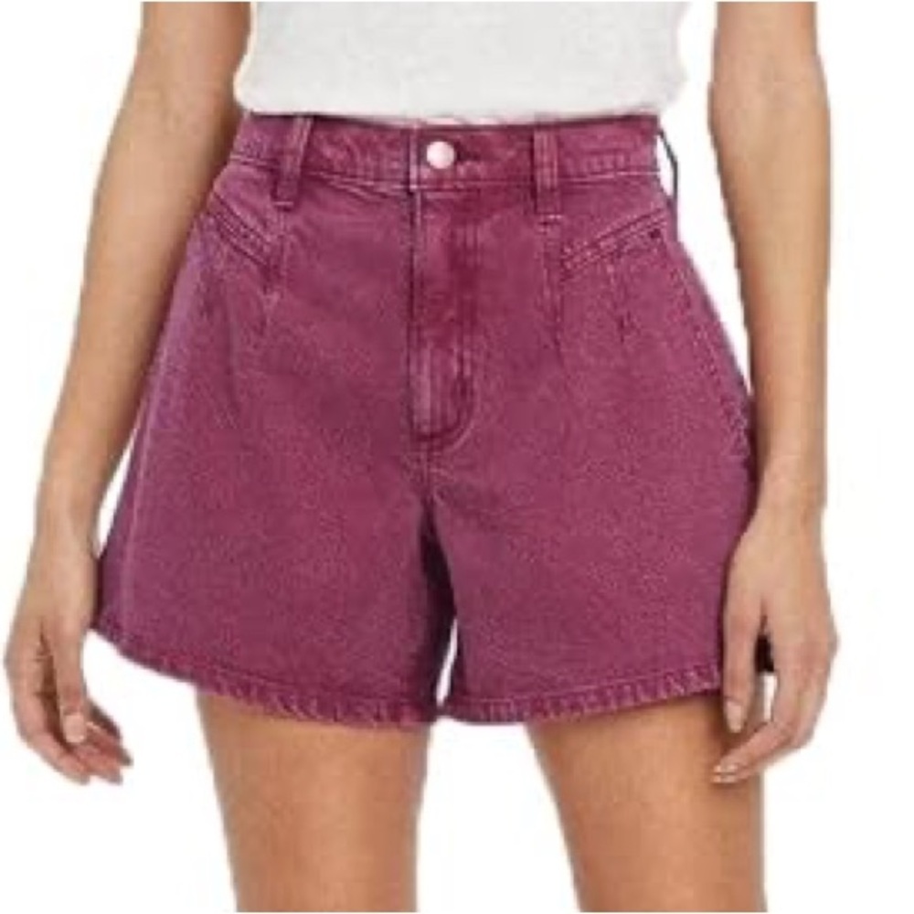 Universal Thread Women’s High Rise Midi Denim Shorts 4” A-Line Pleated 10/30R